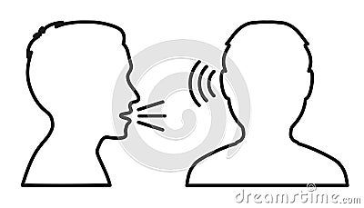 People talk: speak and listen â€“ vector Vector Illustration